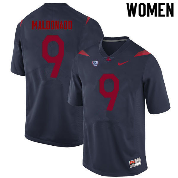 Women #9 Gunner Maldonado Arizona Wildcats College Football Jerseys Sale-Navy